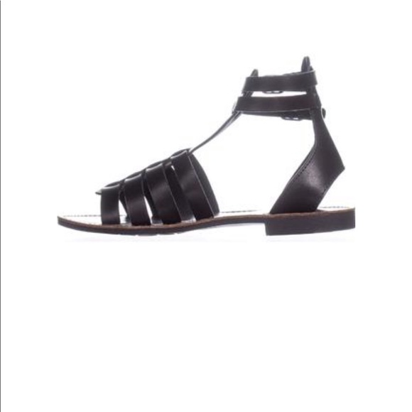 Leather Ankle High Gladiator Strappy Buckle Sandal - Picture 3 of 5
